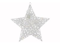 Hvězda zasněžená proplétaná 20LED velikost 30cm 2xAA